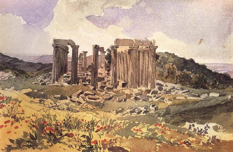 The Temple of Apollo Epkourios at Phigalia, Karl Briullov